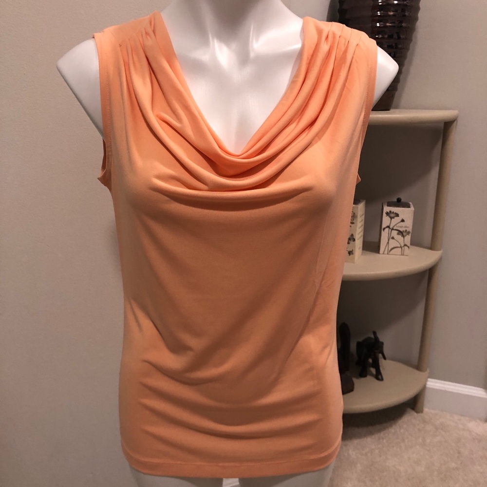 [Calvin Klein] Orange Scoop Neck Top